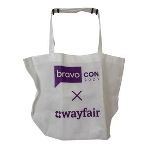 *New* Bravocon 2023 x Wayfair White and Purple Reusable Tote Bag